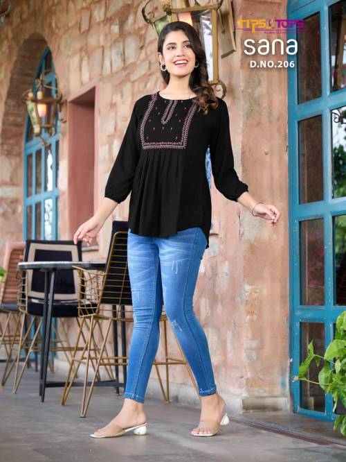 Tips And Tops Sana Vol 2 Fancy Wrinkle Rayon Short Tops Collection